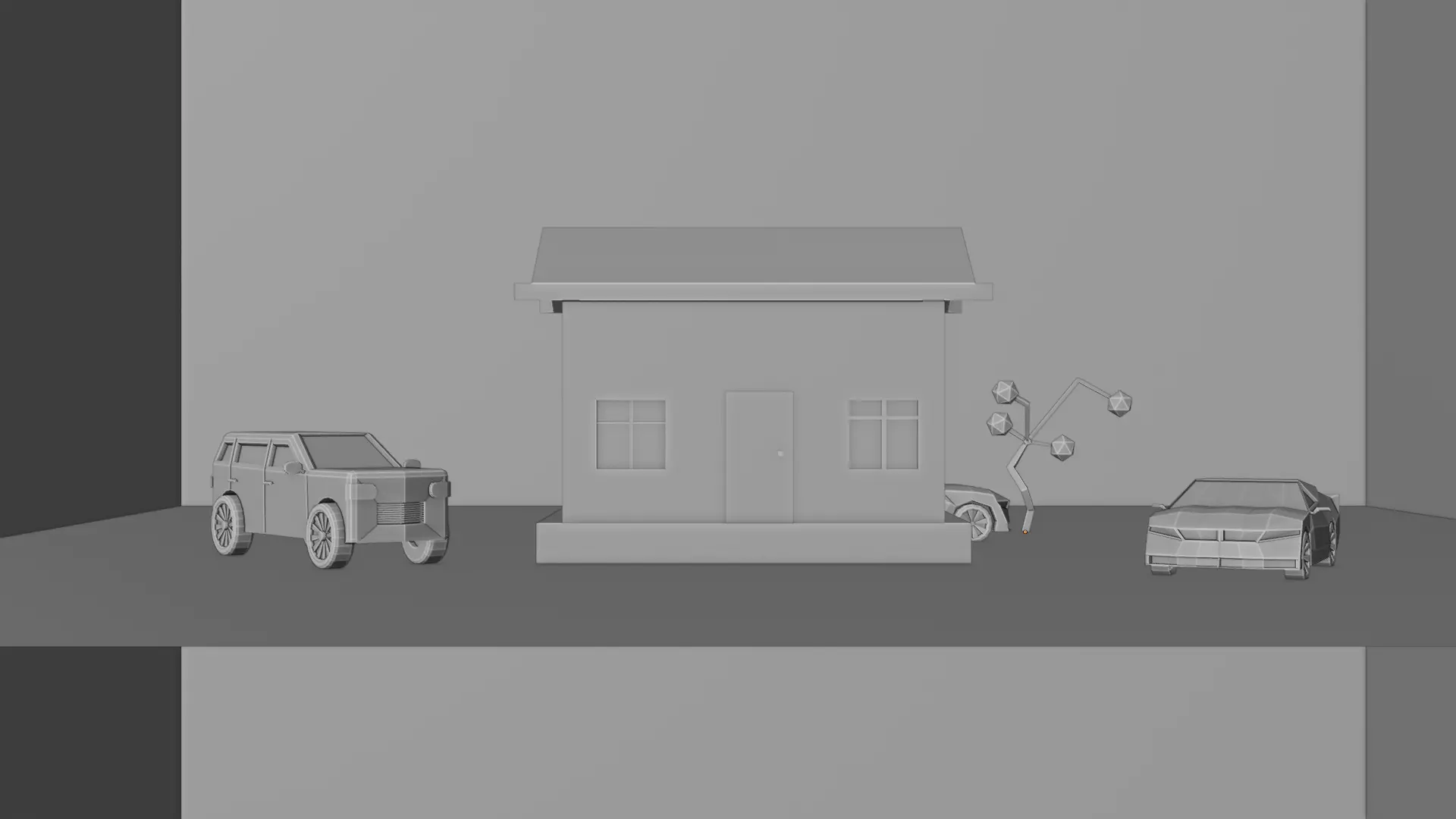 Low poly house enviroment Low-poly 3D model_5