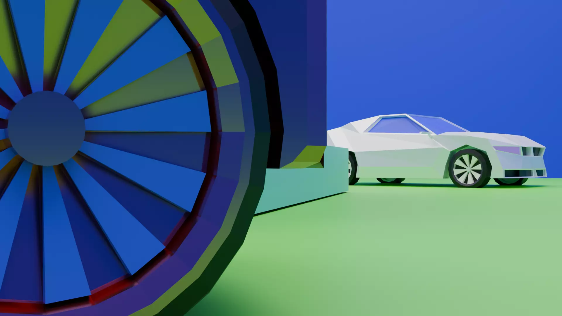 Low poly house enviroment Low-poly 3D model_4