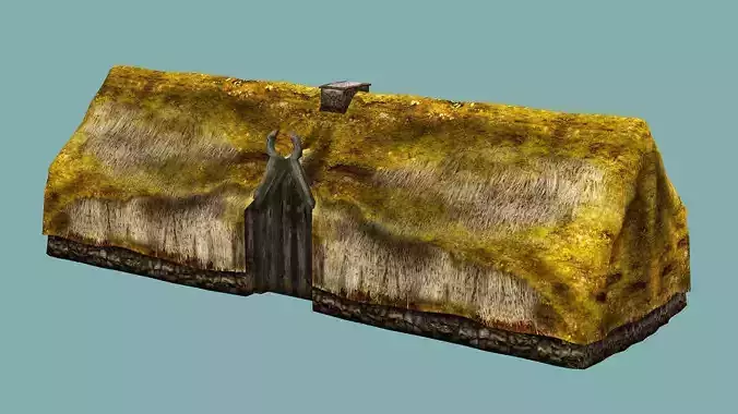 Fantasy Medieval Exclusive Village Hut House PPI 3D Model