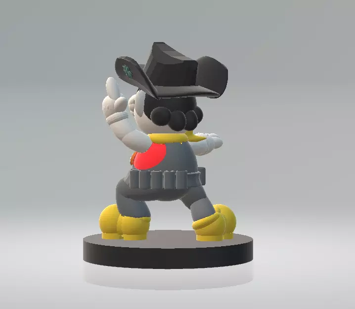 Cowboy Mario 3d printable model  3D print model_1