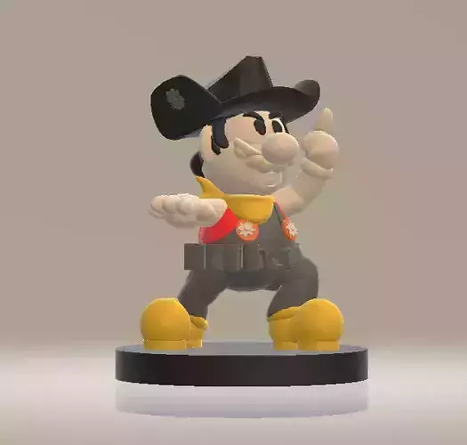 Cowboy Mario 3d printable model 