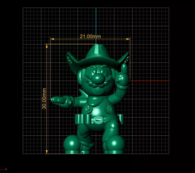 Cowboy Mario 3d printable model  3D print model_3