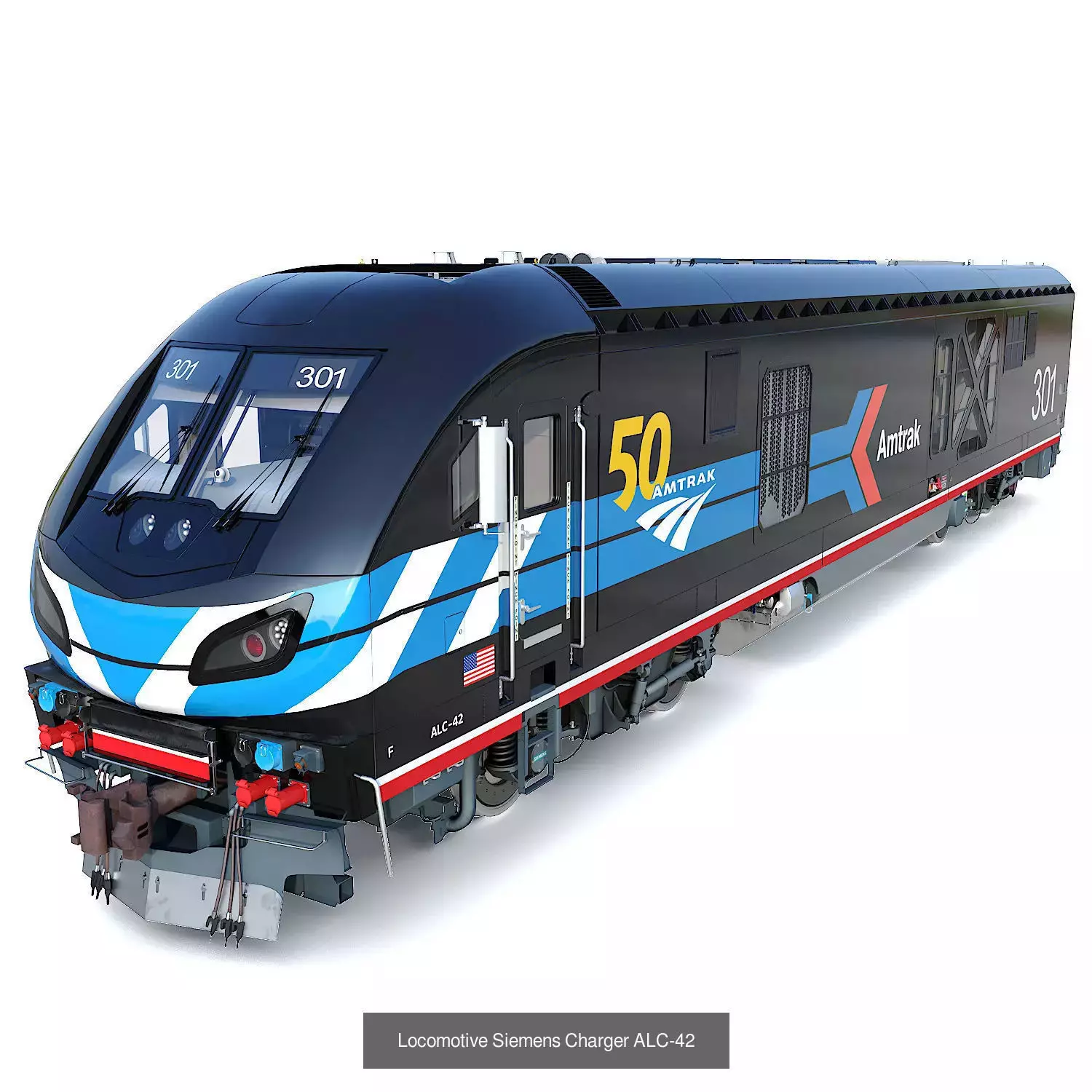 Train ALC-42 car Amfleet 3D Model Collection_6