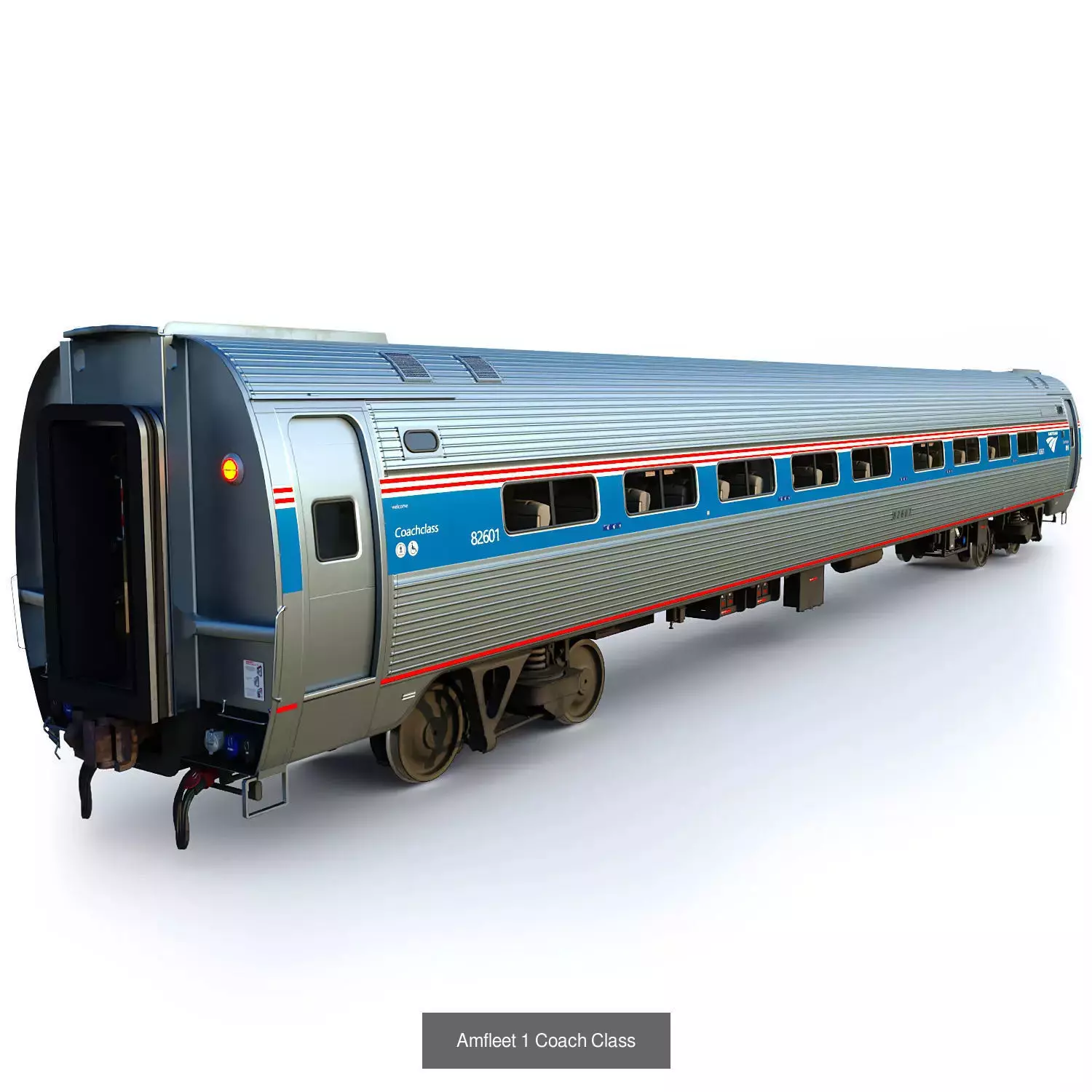 Train ALC-42 car Amfleet 3D Model Collection_8