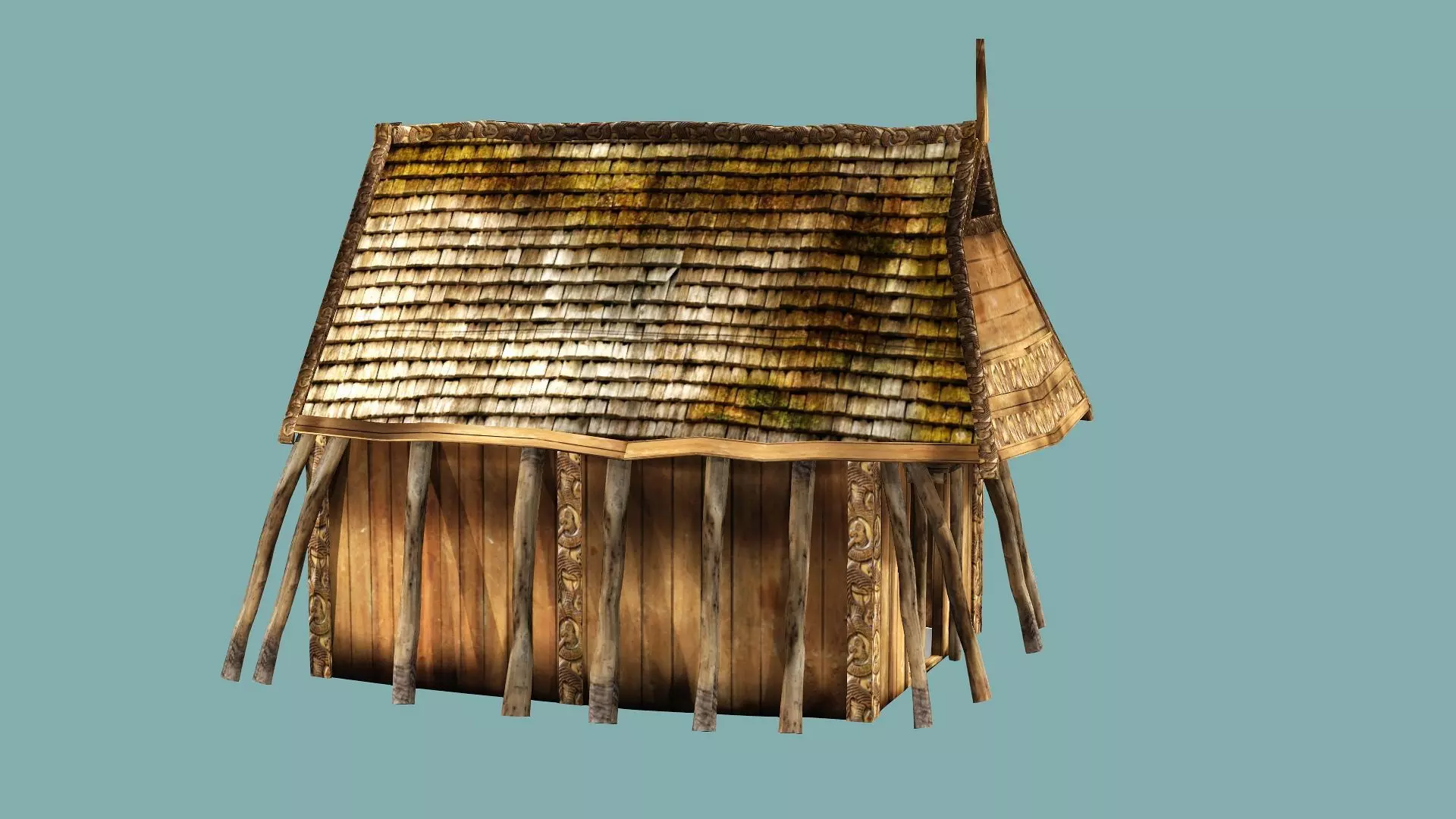 Fantasy Medieval Exclusive Village Hut House PPK 3D Model Low-poly 3D model_1