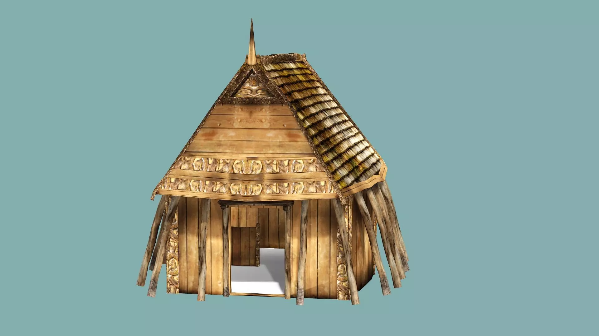 Fantasy Medieval Exclusive Village Hut House PPK 3D Model Low-poly 3D model_4