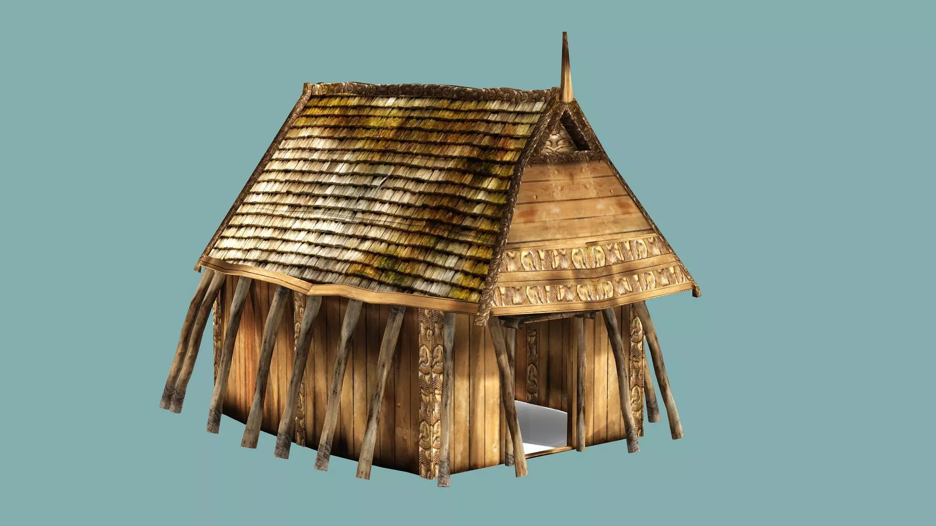 Fantasy Medieval Exclusive Village Hut House PPK 3D Model Low-poly 3D model_3