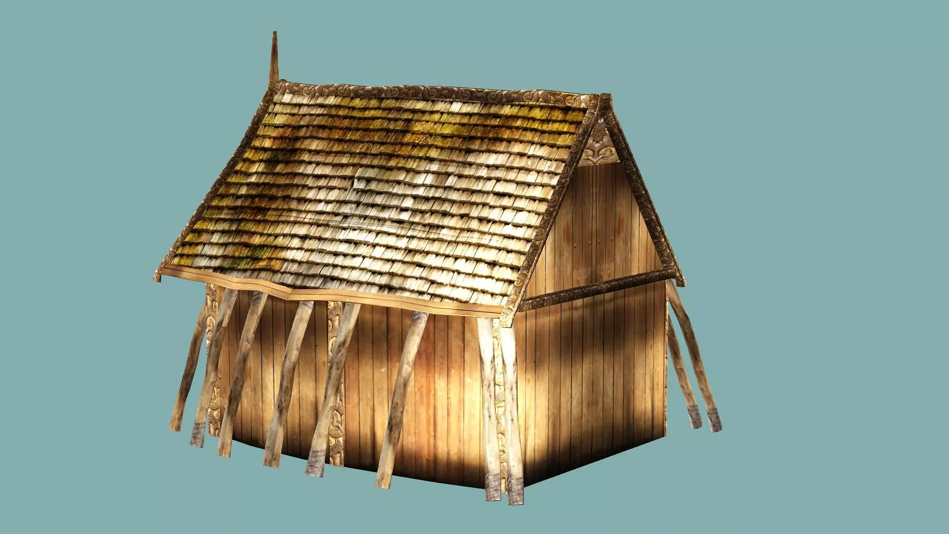 Fantasy Medieval Exclusive Village Hut House PPK 3D Model Low-poly 3D model_2