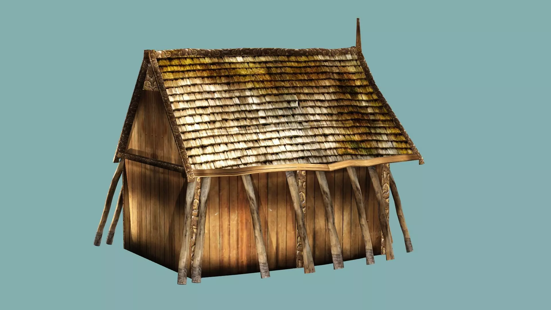 Fantasy Medieval Exclusive Village Hut House PPK 3D Model Low-poly 3D model_7