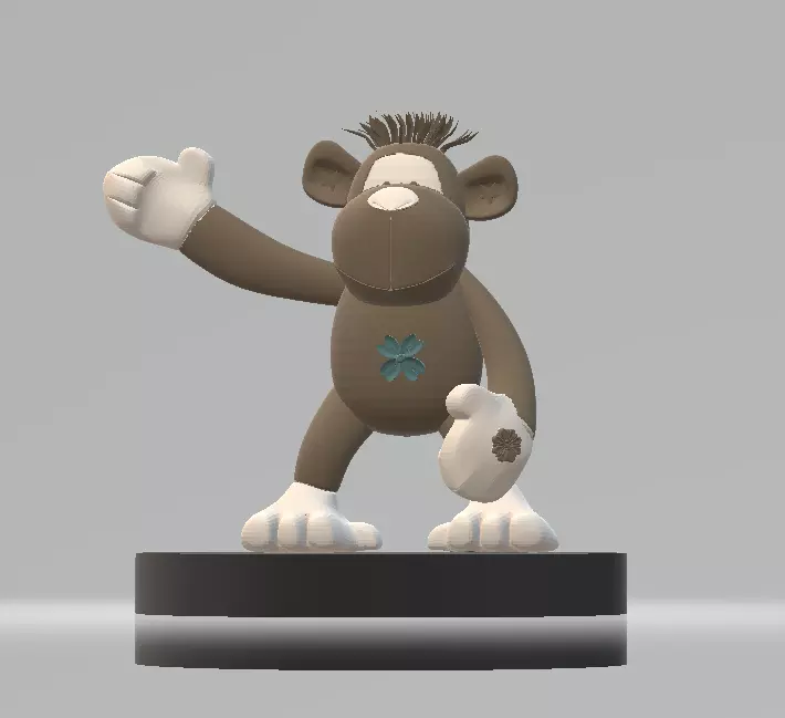 Stuffed Monkey Toy 3d printable model 3D print model_0