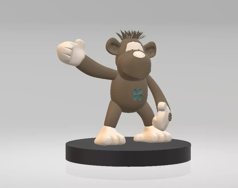 Stuffed Monkey Toy 3d printable model 3D print model_2