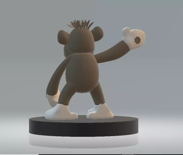 Stuffed Monkey Toy 3d printable model 3D print model_1