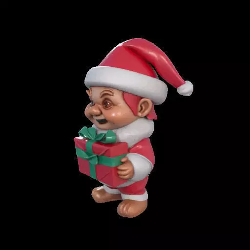 Mischievous Chucky Inspired Santa with Gift 3D print model_20