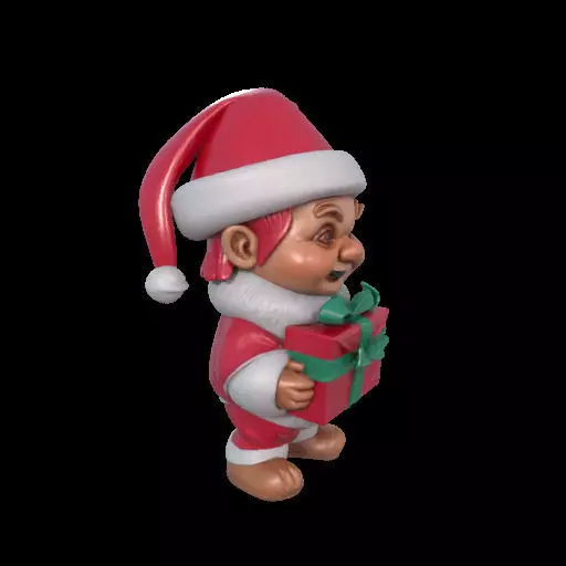 Mischievous Chucky Inspired Santa with Gift 3D print model_26