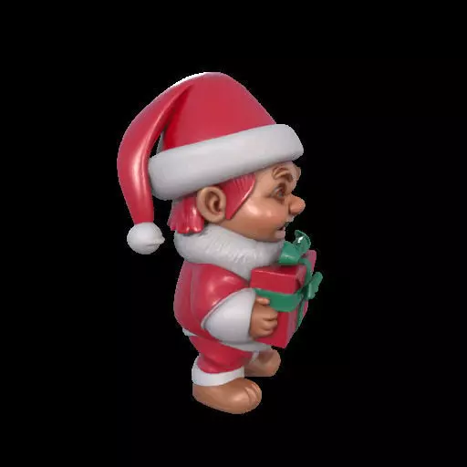 Mischievous Chucky Inspired Santa with Gift 3D print model_27