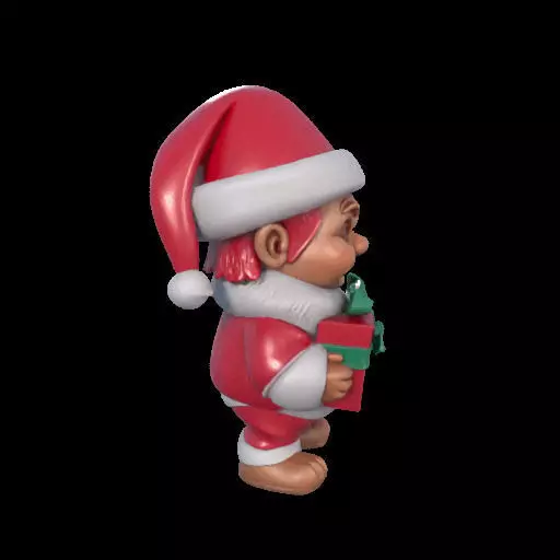 Mischievous Chucky Inspired Santa with Gift 3D print model_28