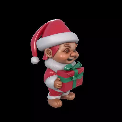 Mischievous Chucky Inspired Santa with Gift 3D print model_25