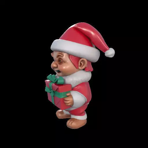 Mischievous Chucky Inspired Santa with Gift 3D print model_19