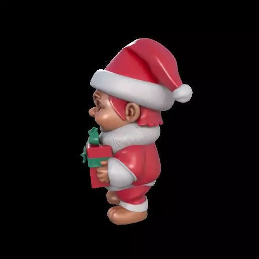 Mischievous Chucky Inspired Santa with Gift 3D print model_17