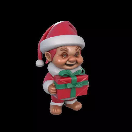 Mischievous Chucky Inspired Santa with Gift 3D print model_13