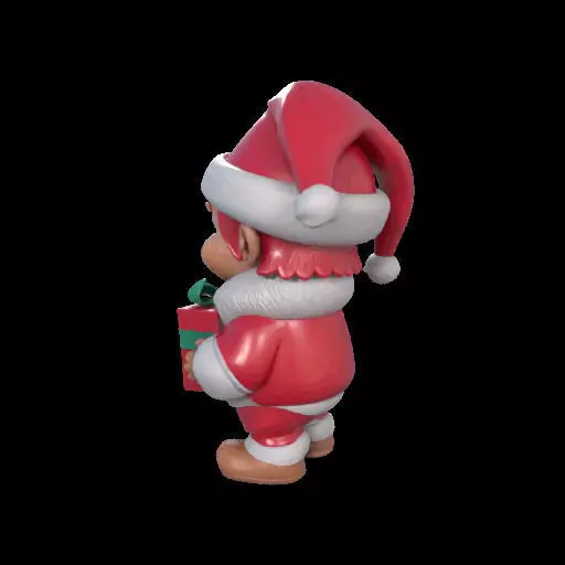 Mischievous Chucky Inspired Santa with Gift 3D print model_14