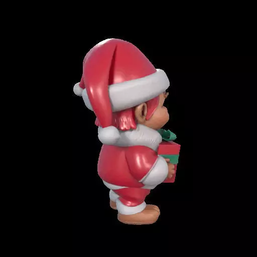 Mischievous Chucky Inspired Santa with Gift 3D print model_30