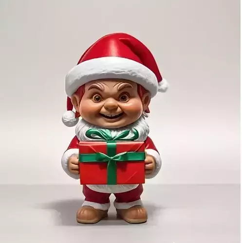 Mischievous Chucky Inspired Santa with Gift 3D print model Mischievous Chucky Inspired Santa with Gift 3D print model
