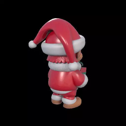 Mischievous Chucky Inspired Santa with Gift 3D print model_5