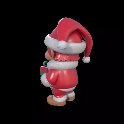 Mischievous Chucky Inspired Santa with Gift 3D print model_12
