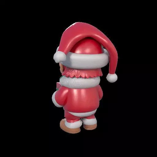 Mischievous Chucky Inspired Santa with Gift 3D print model_10