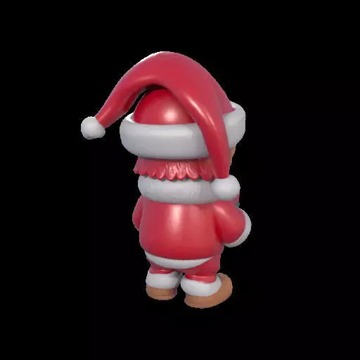 Mischievous Chucky Inspired Santa with Gift 3D print model_6