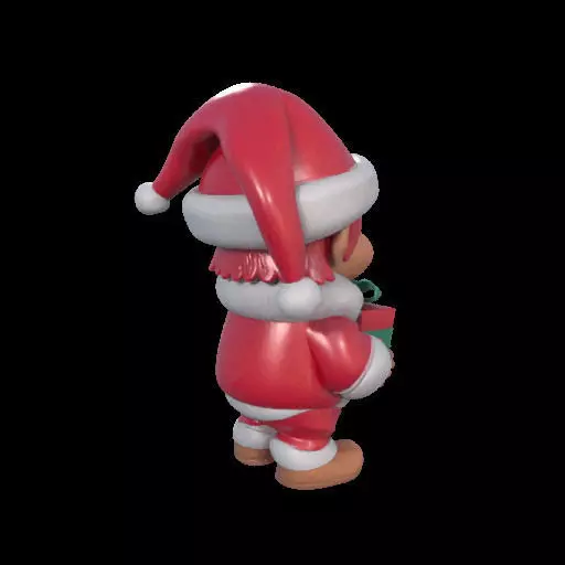 Mischievous Chucky Inspired Santa with Gift 3D print model_4