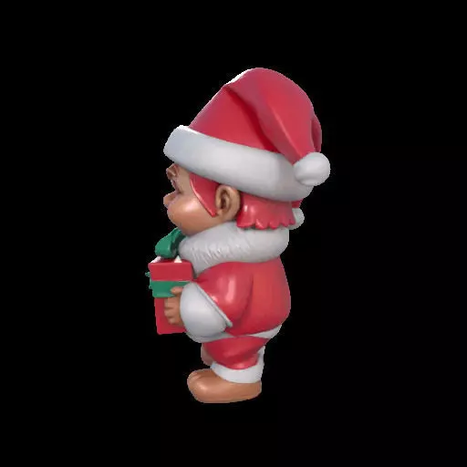 Mischievous Chucky Inspired Santa with Gift 3D print model_16