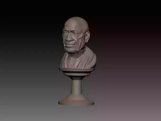 sardhar vallabhai patel 3d portrait 