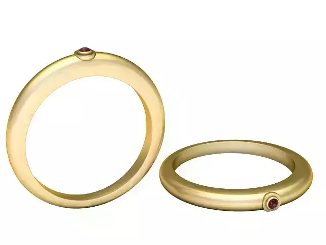 3D Printable Minimalist Gold Ring