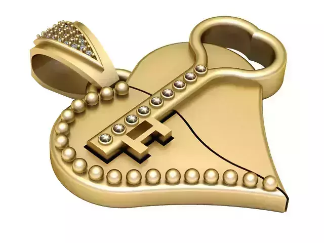 Heart Key 3D Printable Model