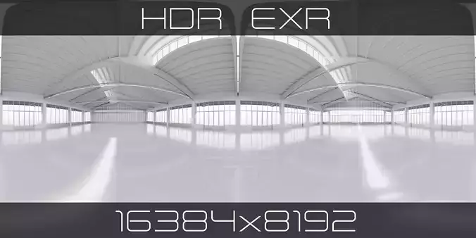  HDRI - Exhibition Hall Interior 9 - 16384x8192