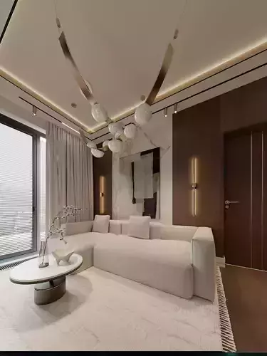 Modern Livingroom interior scene 