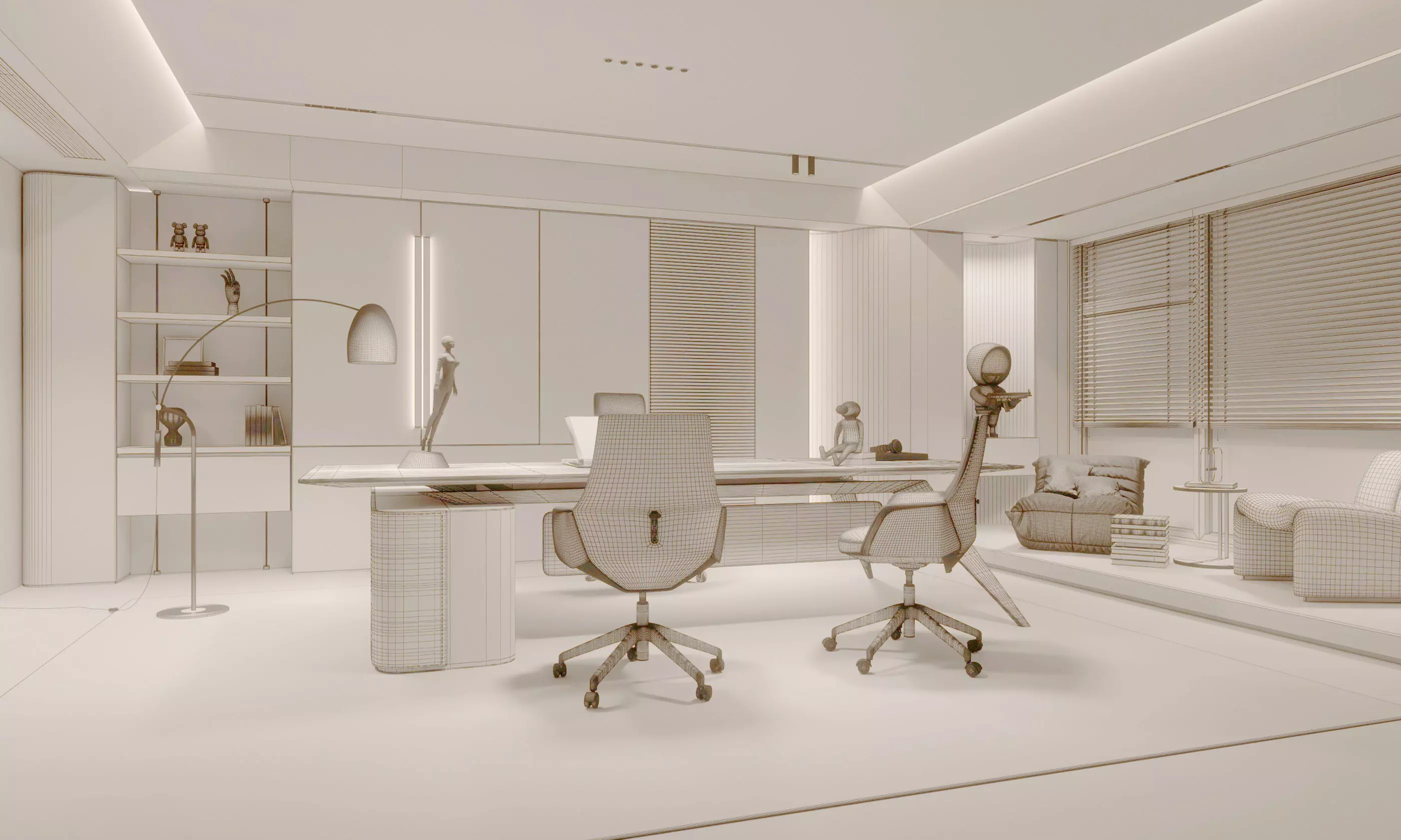 Office Interior 3D model_5