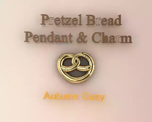 pretzel Bread autumn cozy PENDANT AND CHARM 3D Jewelry MODEL 3D print model