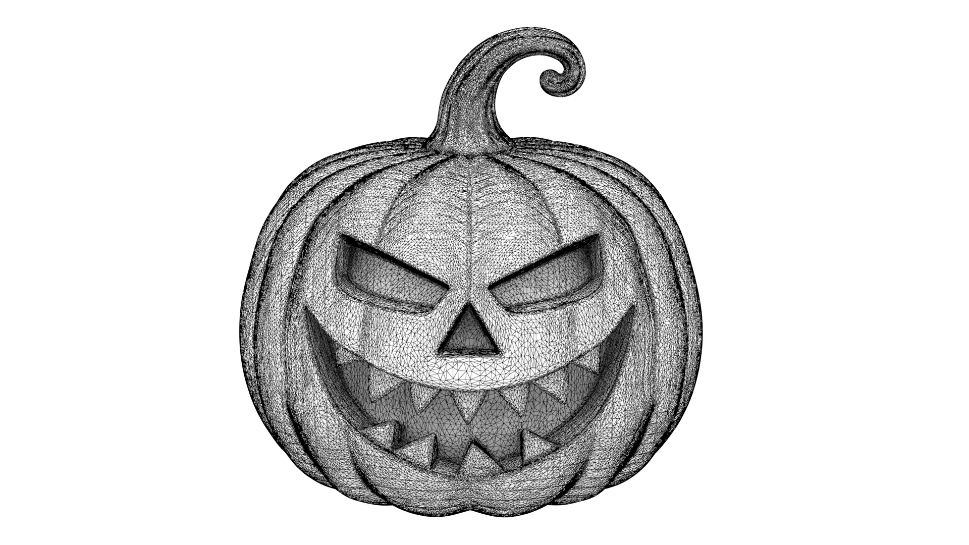 Halloween pumpkin 08 3D model_8