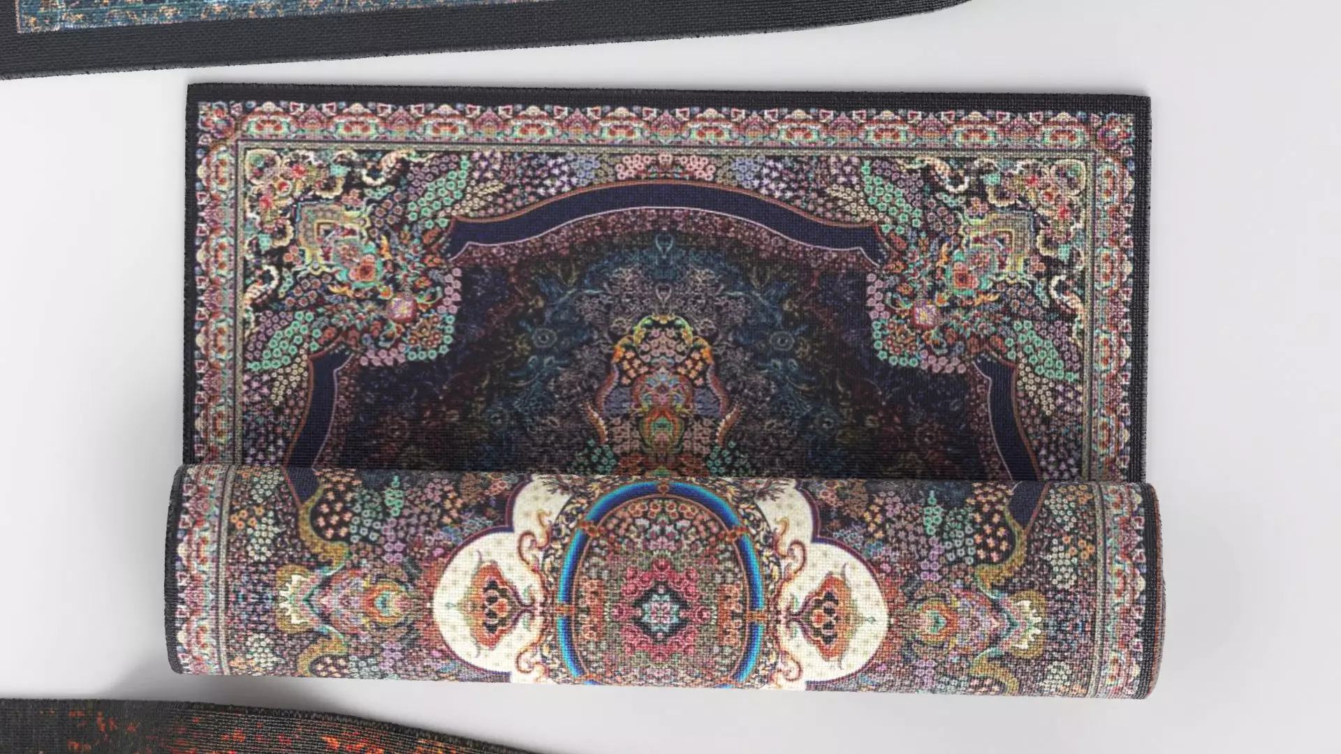 Oriental carpet pack Low-poly 3D model_4