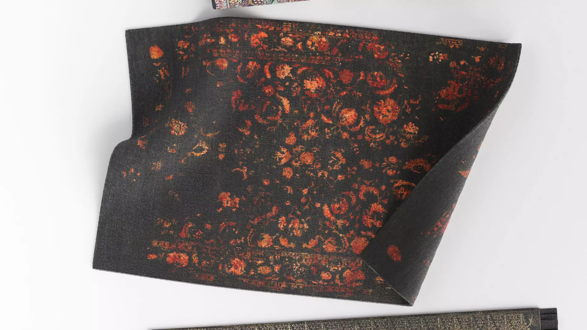 Oriental carpet pack Low-poly 3D model_3