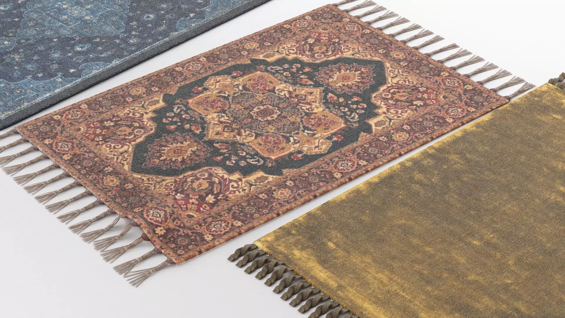 Oriental carpet pack Low-poly 3D model_10