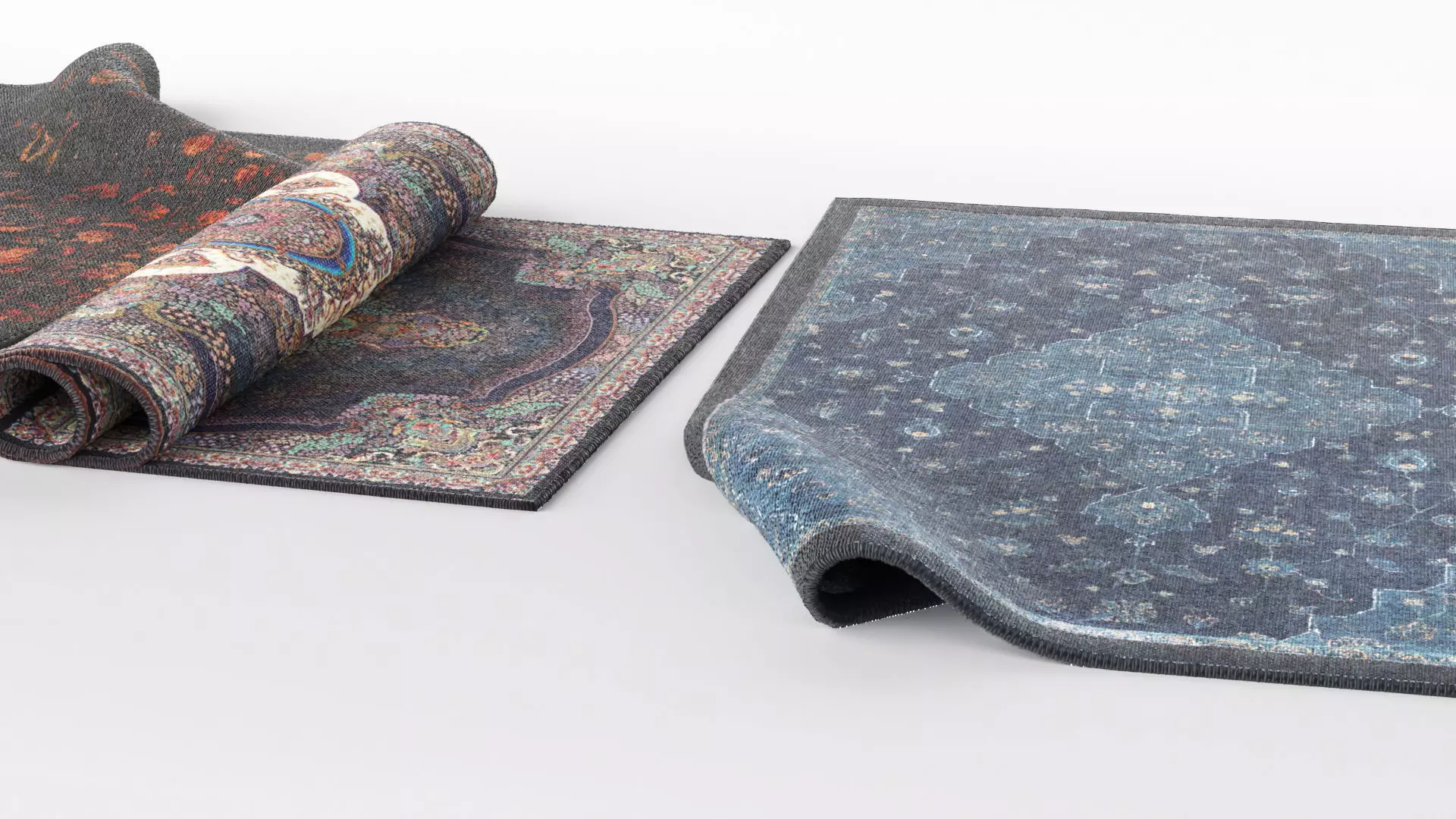 Oriental carpet pack Low-poly 3D model_8