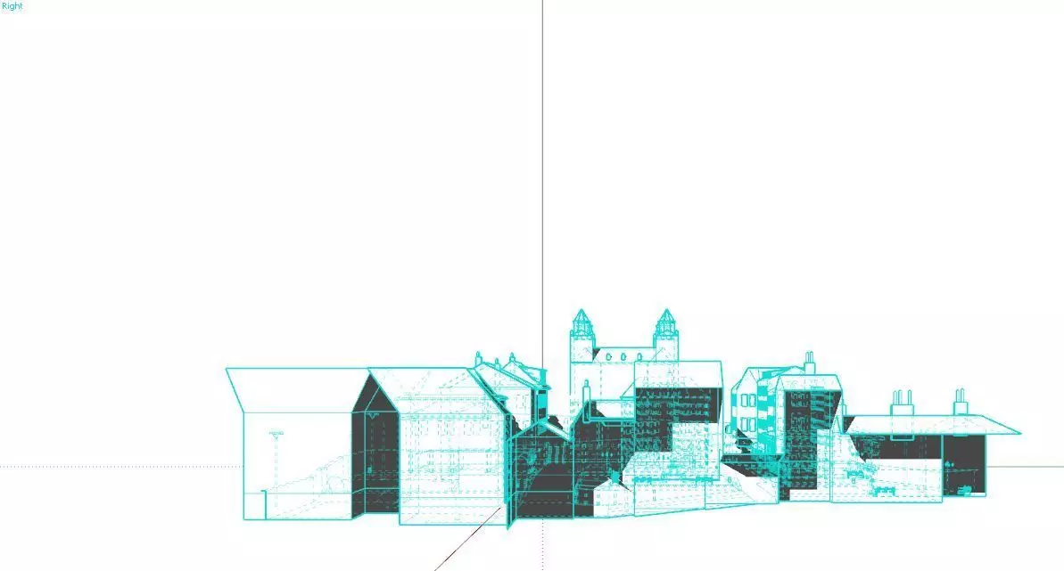 Old European City Square    Historic Architecture Low-poly 3D model_15