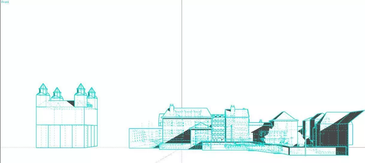 Old European City Square    Historic Architecture Low-poly 3D model_16