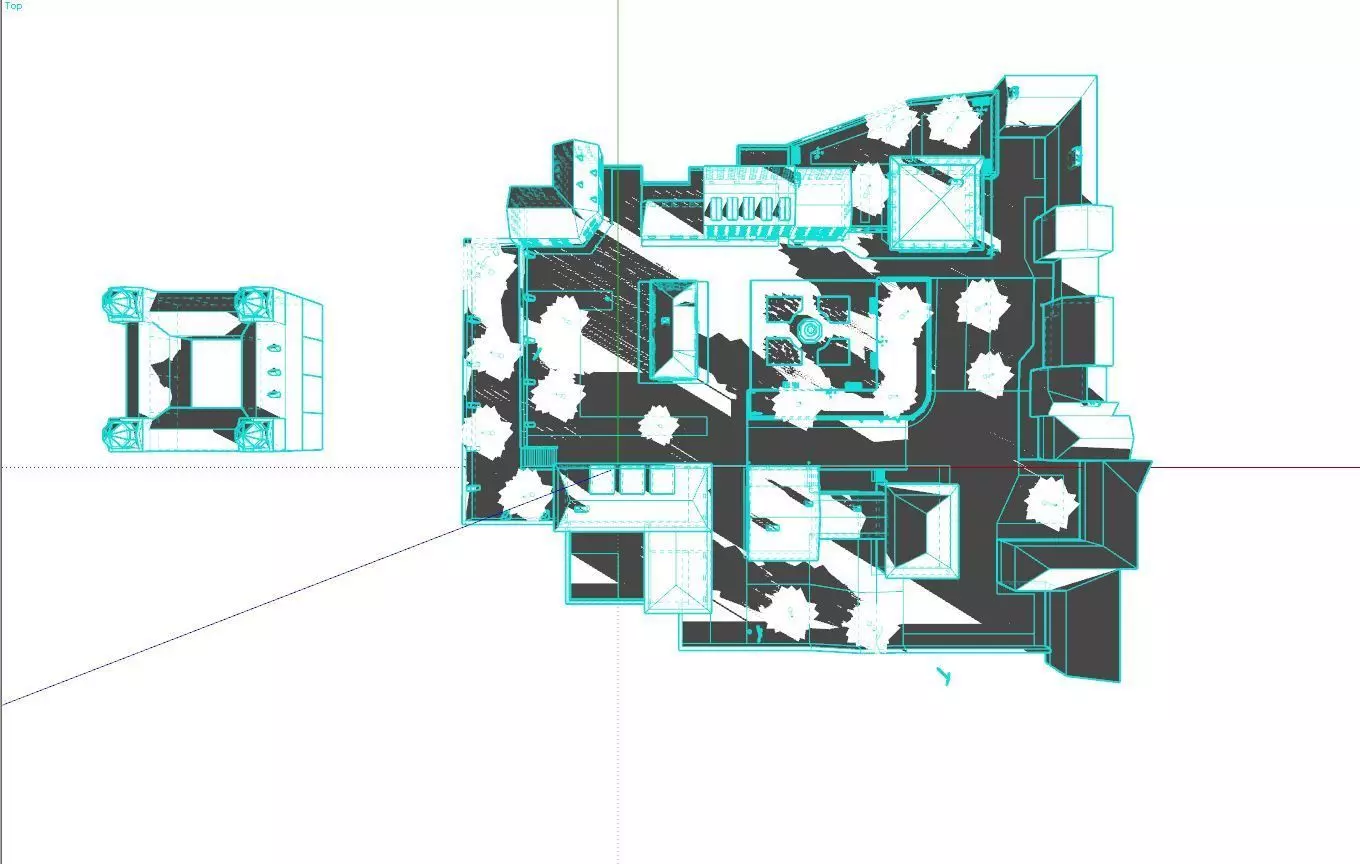 Old European City Square    Historic Architecture Low-poly 3D model_14