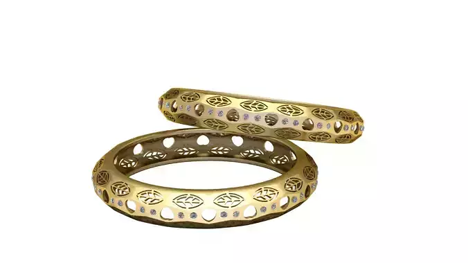  Gold Leaf Ring 3D Printable Model 