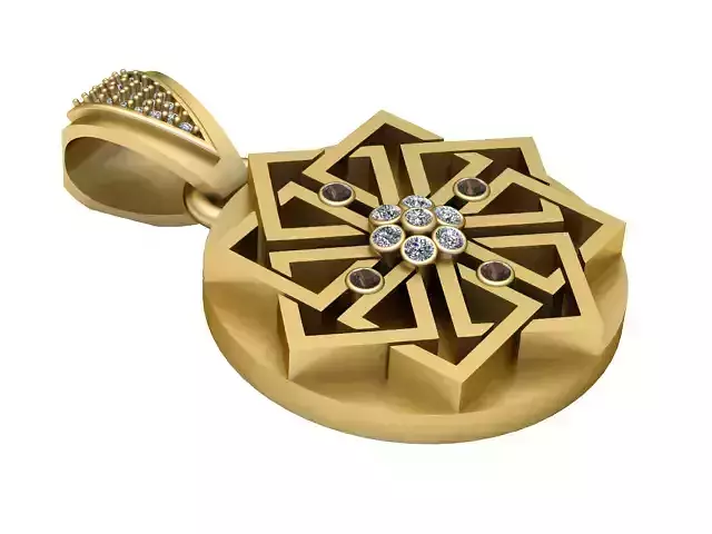 Geometric Star Pendant 3D Printable Model